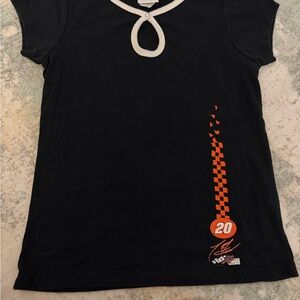 Chase Authentics Black Tee with Orange Racing Graphic